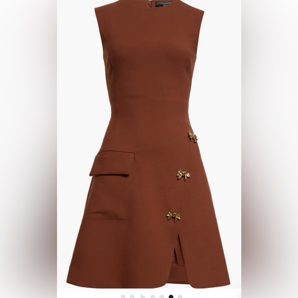 Oscar de la Renta Dresses & Skirts - Oscar de la renta Elegant Brown Sleeveless Dress